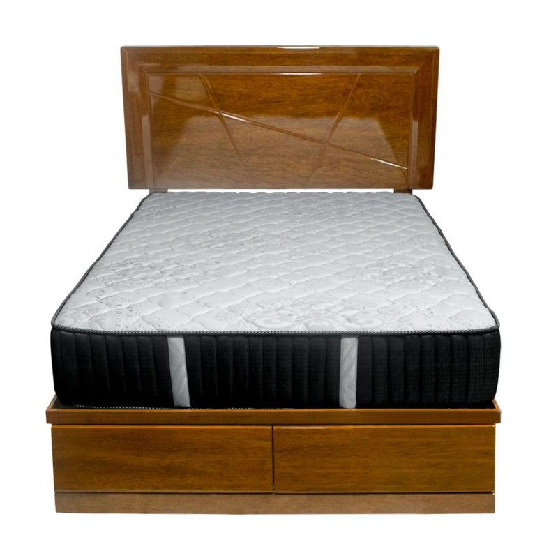 BARAKA HOME - Dormitorio Trento DR + Sabanera Muttrah Brillante 2 Plz - Caramelo