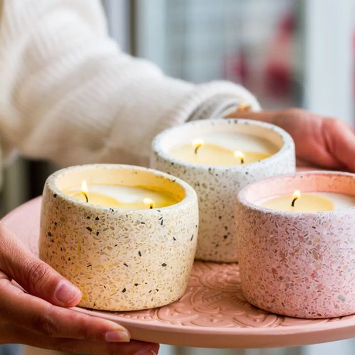 CANDRA - Vela Terrazo Confia en ti mereces lo que sueñas Amarillo