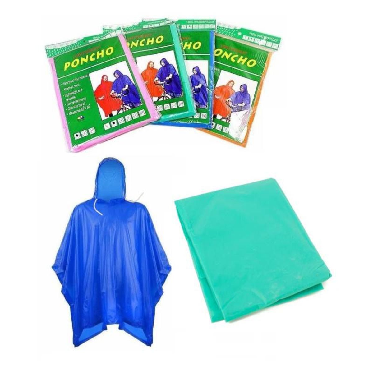 GENERICO - Tripack Poncho Impermeable