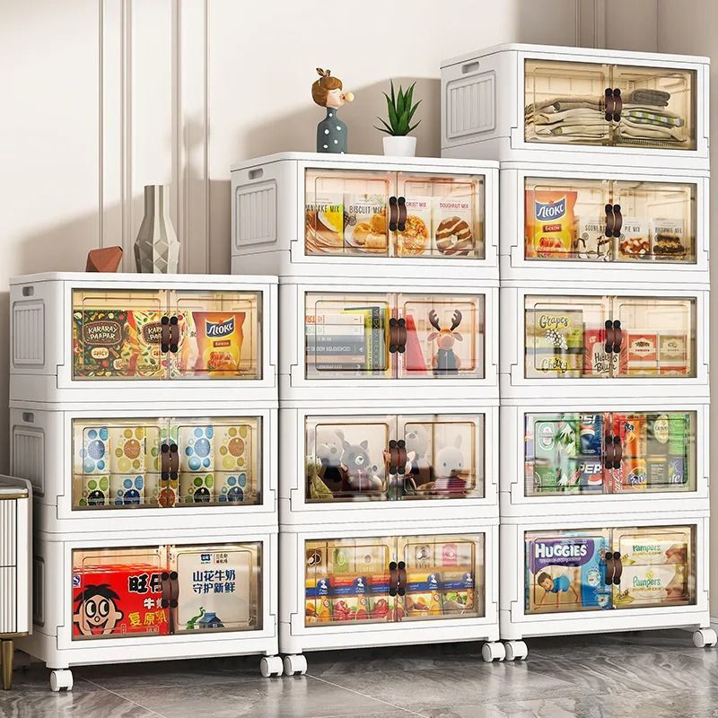 GENERICO - Organizador multiuso estante 5 niveles plegable con ruedas versatil