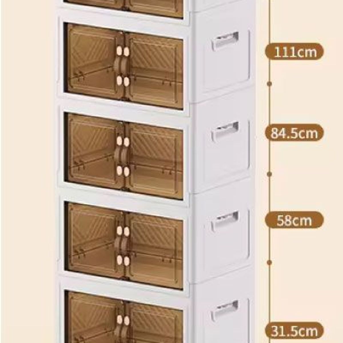 GENERICO - Organizador multiuso estante 5 niveles plegable con ruedas versatil