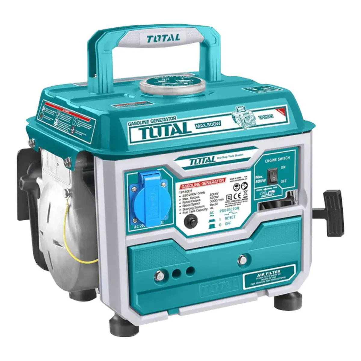 TOTAL TOOLS - Generador gasolinero 800w 2 tiempos Total
