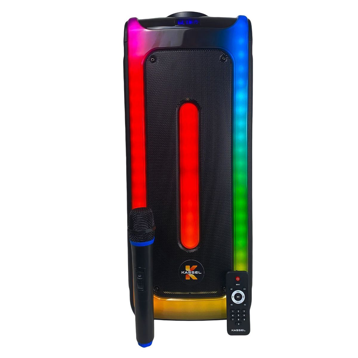 HALION - Parlante Torre KASSEL K2814  doble Bocina 8″ BLUETOOTH + Micrófono