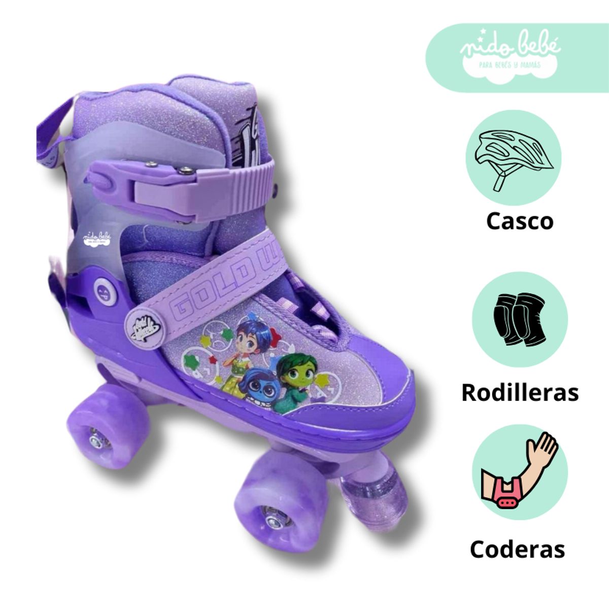 GOLD WHEELS - PATIN 4 RUEDAS INTENSAMENTE TALLA S