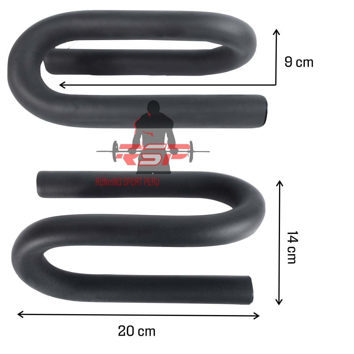GENERICO - Push Up Bar Profesional Curvo Negro
