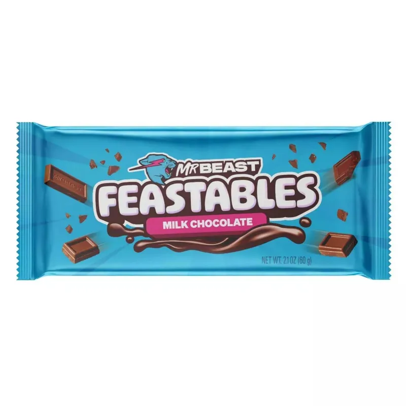 GENERICO - Chocolate Mr Beast Feastables Leche 60 Gr Bajo En Sodio