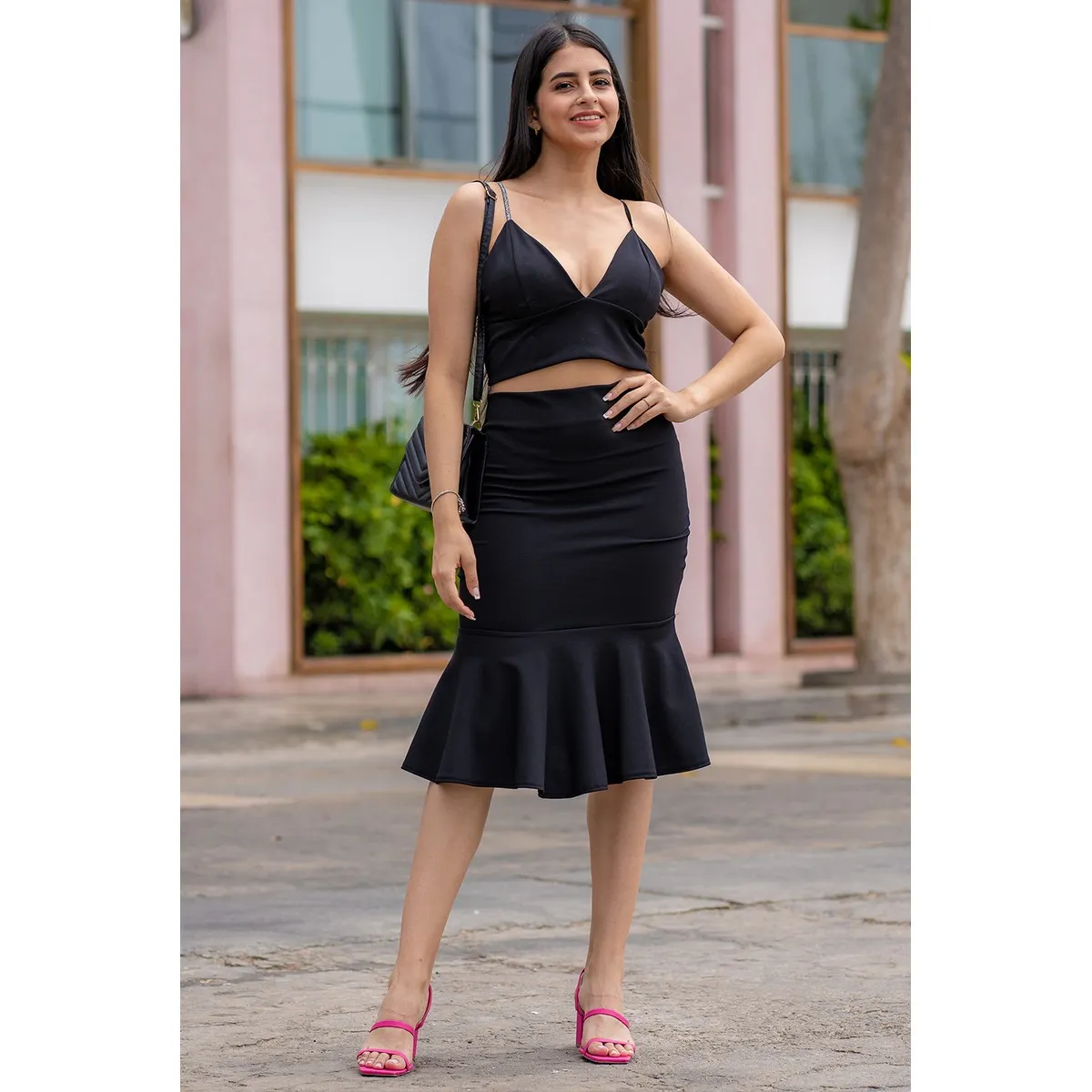 GENERICO - Crop Top Tirantes Bianca Lila Estacion 108