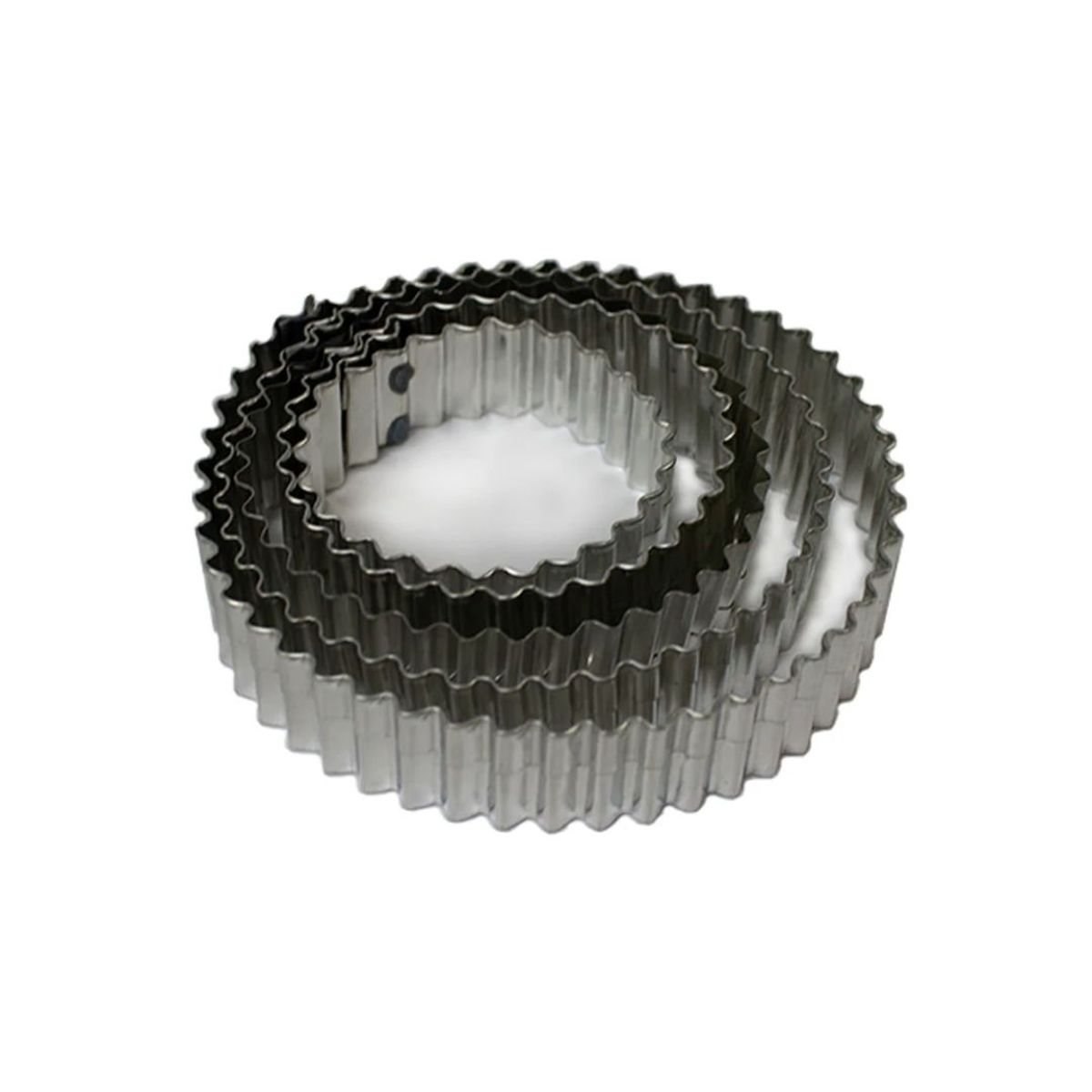 GENERICO - Molde Cortador de Galletas en Forma Redonda x4 de Acero Inoxidable