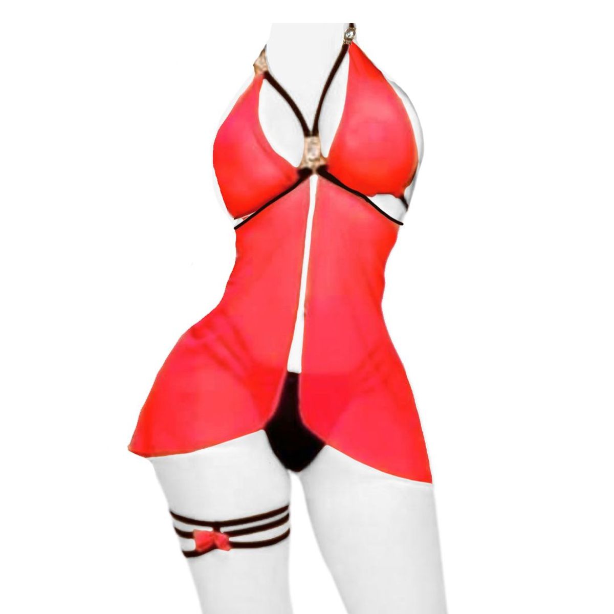 GENERICO - Babydoll con detalle en Joyeria Lencería Fina