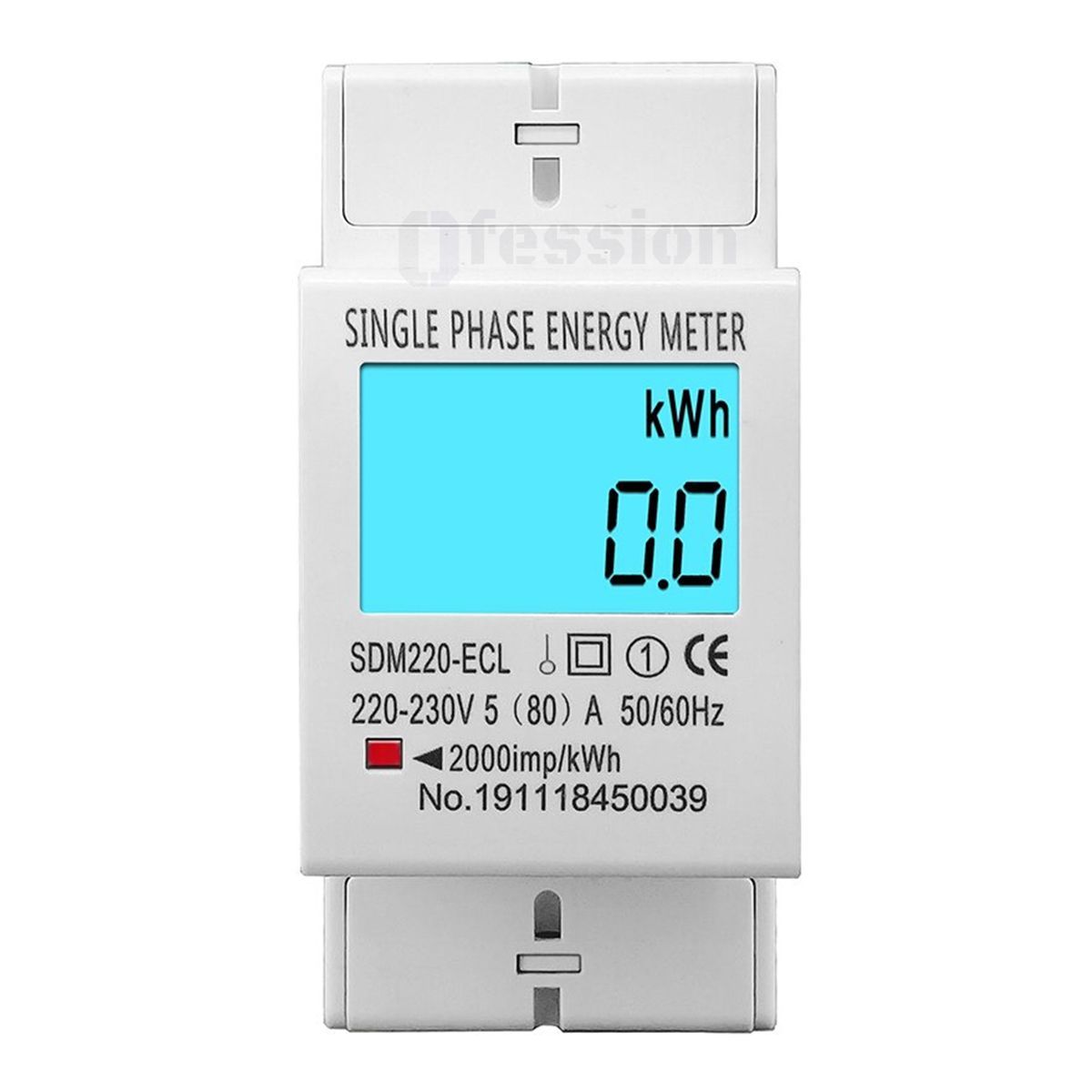 GENERICO - Medidor De Energía Eléctrica Monofásico Digital 80A domiciliaria 220v