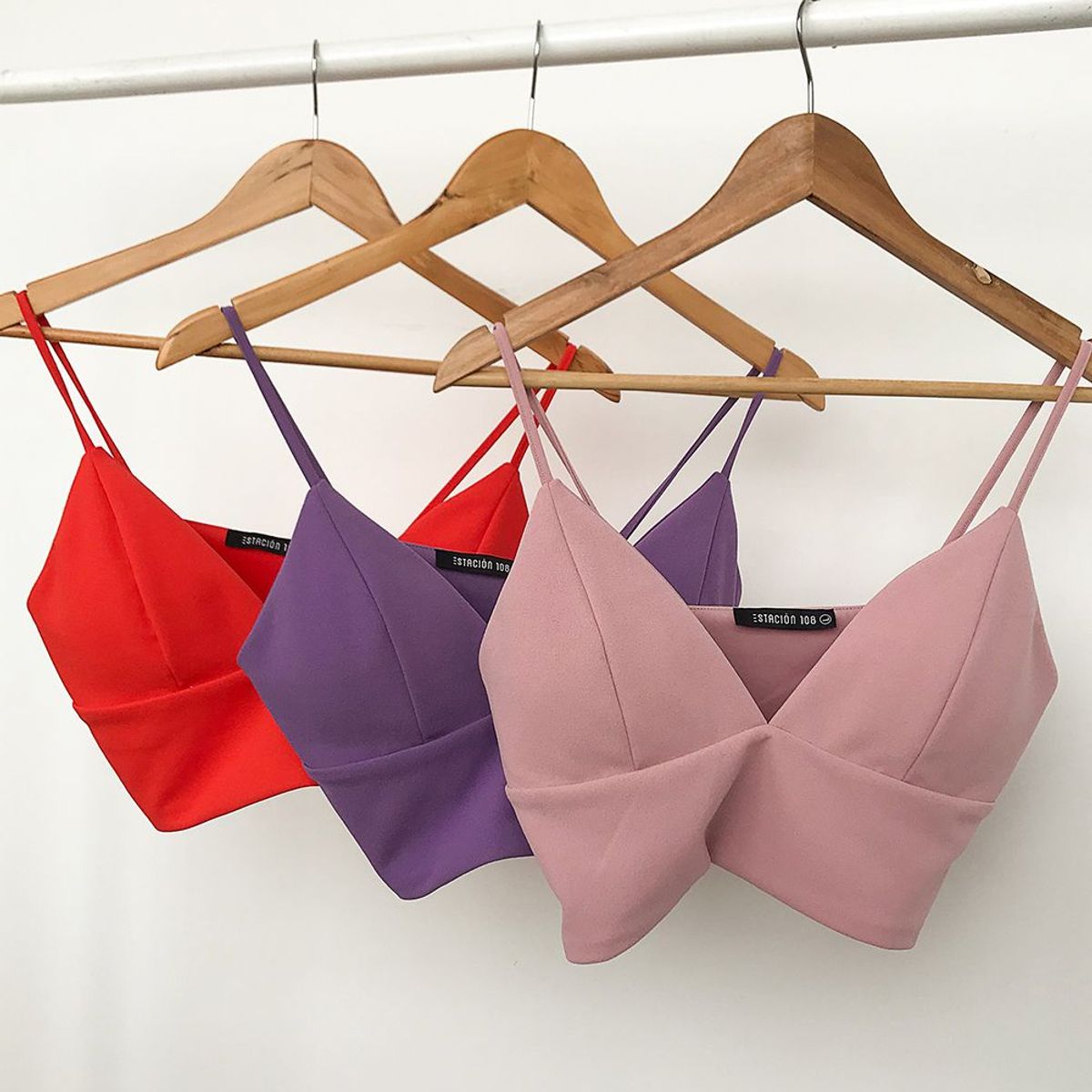 GENERICO - Crop Top Tirantes Bianca Palo Rosa Estacion 108