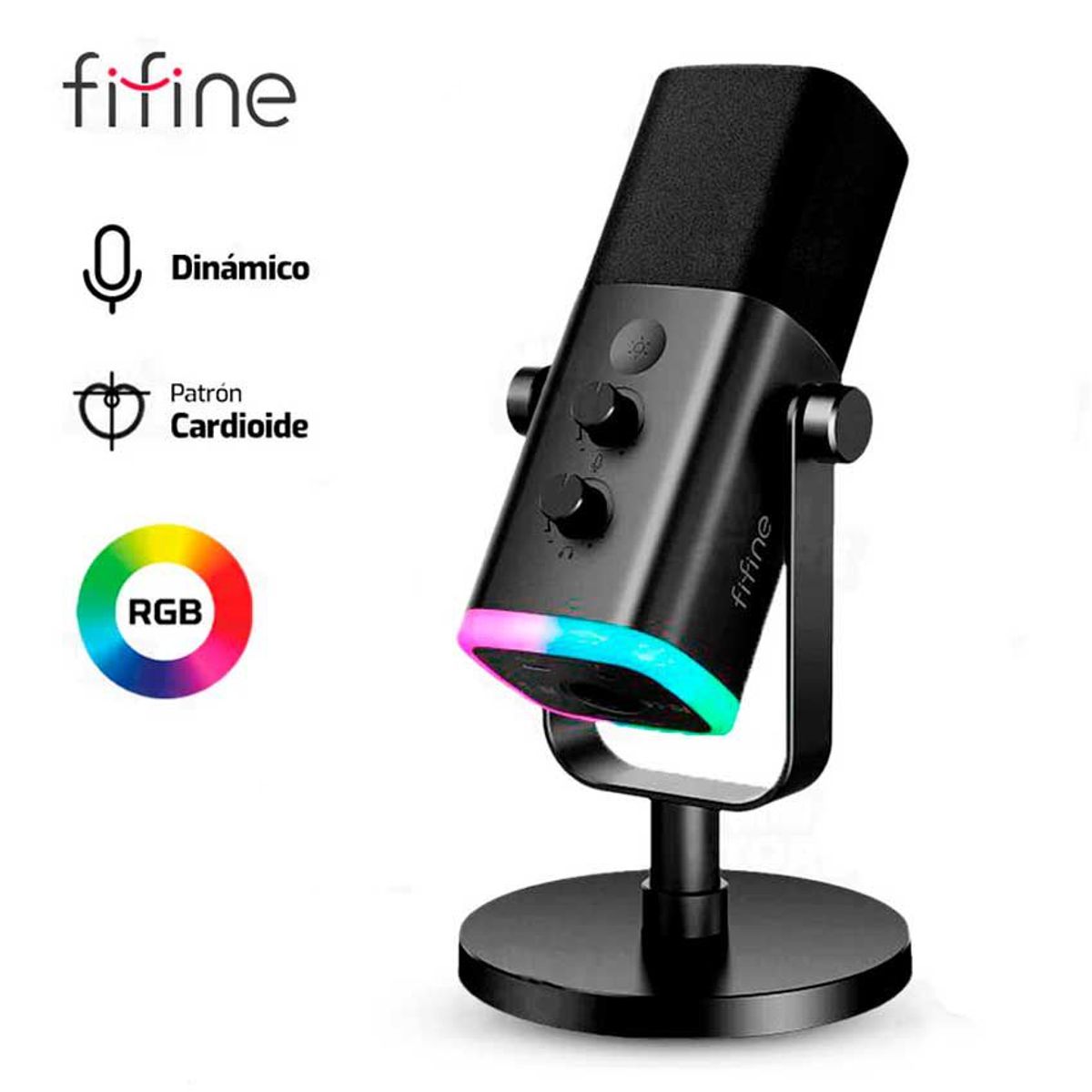 FIFINE - MICROFONO FIFINE AM8 DINÁMICO NEGRO