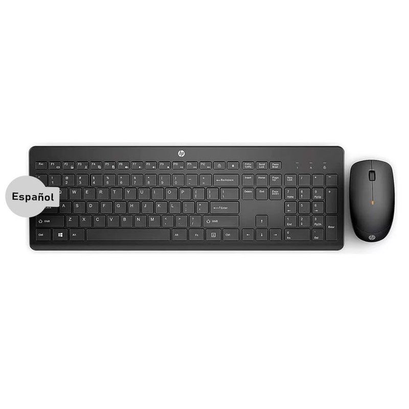 HP - Combo Teclado + Mouse HP 235 Wireless USB Negro Slim 1Y4D0AA