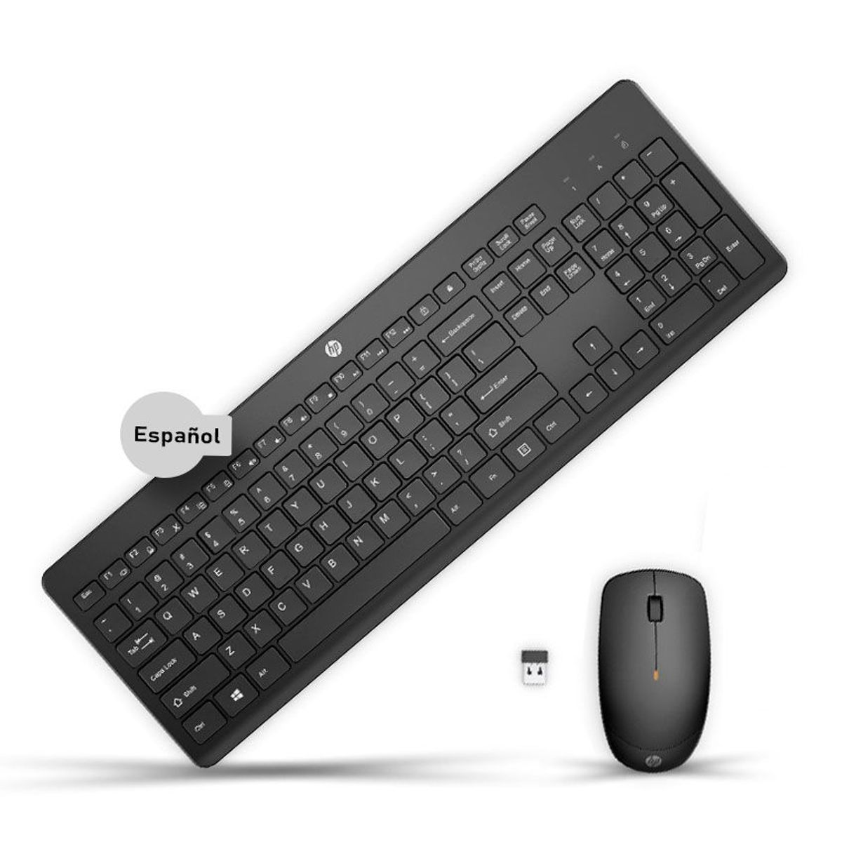 HP - Combo Teclado + Mouse HP 235 Wireless USB Negro Slim 1Y4D0AA