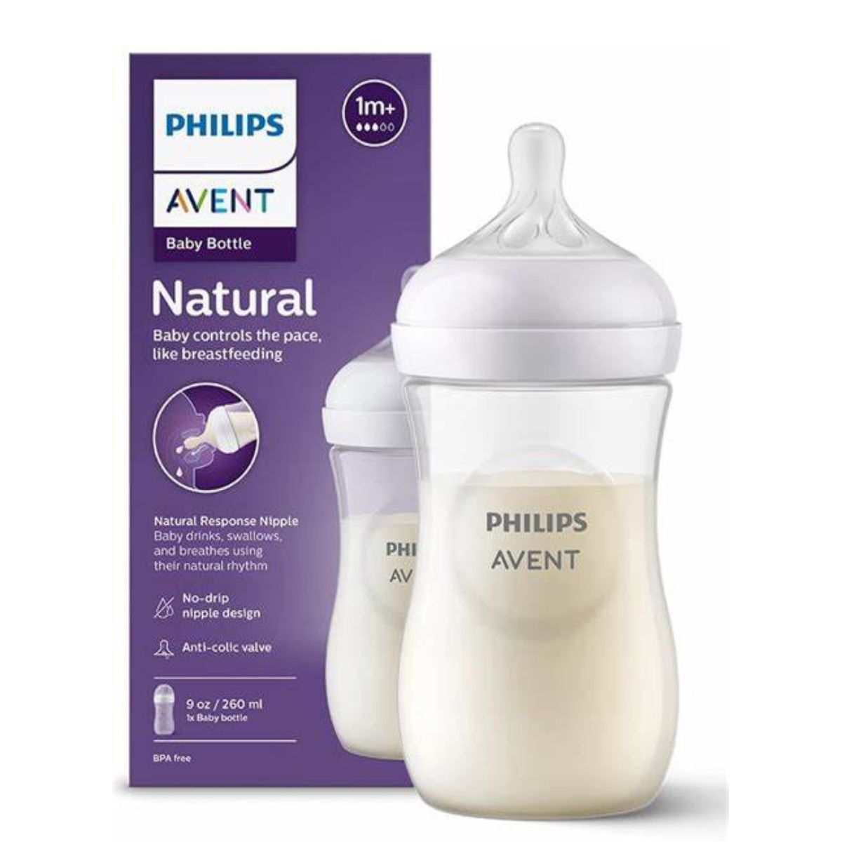 AVENT - Biberon  Avent Natural 3.0 Anticolico Antigoteo 260 Ml