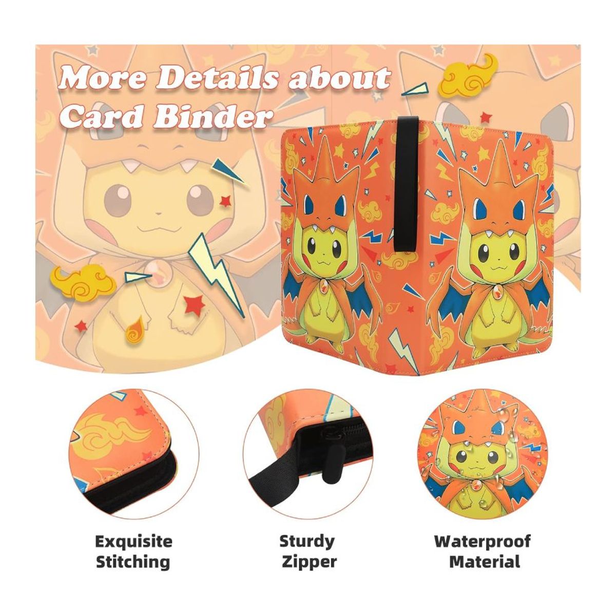 POKEMON - Pokemon Folder 9 Pocket Pikachu Charizard 900 Cartas