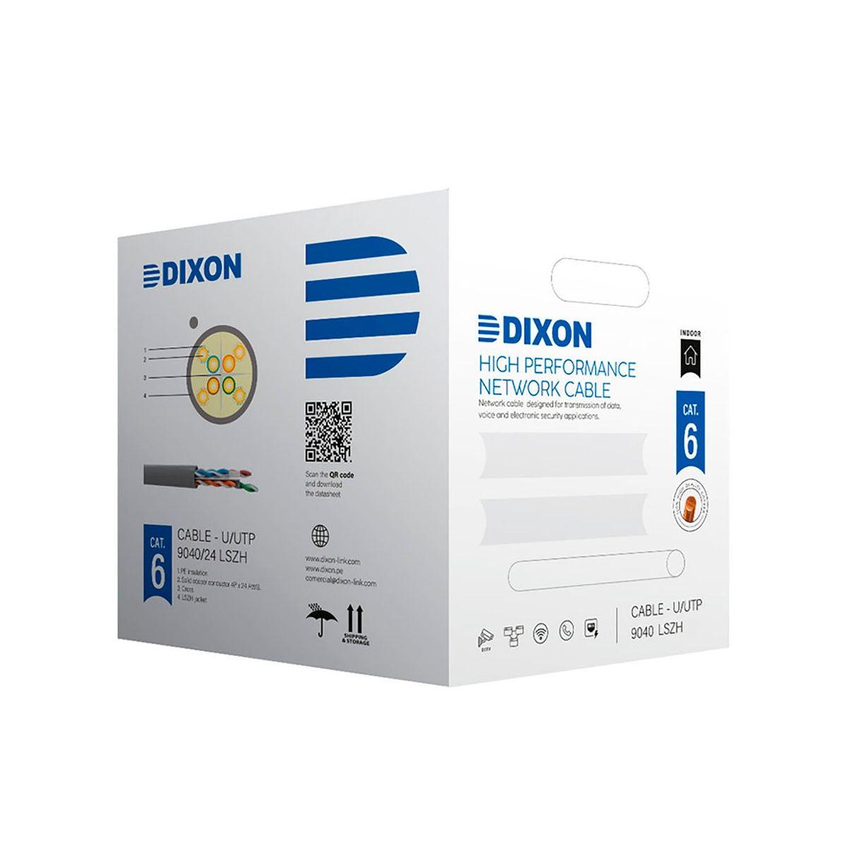 DIXON - Rollo Cable Utp x caja Cat. 6 dixon Serie 9040/24 Lszh 305m