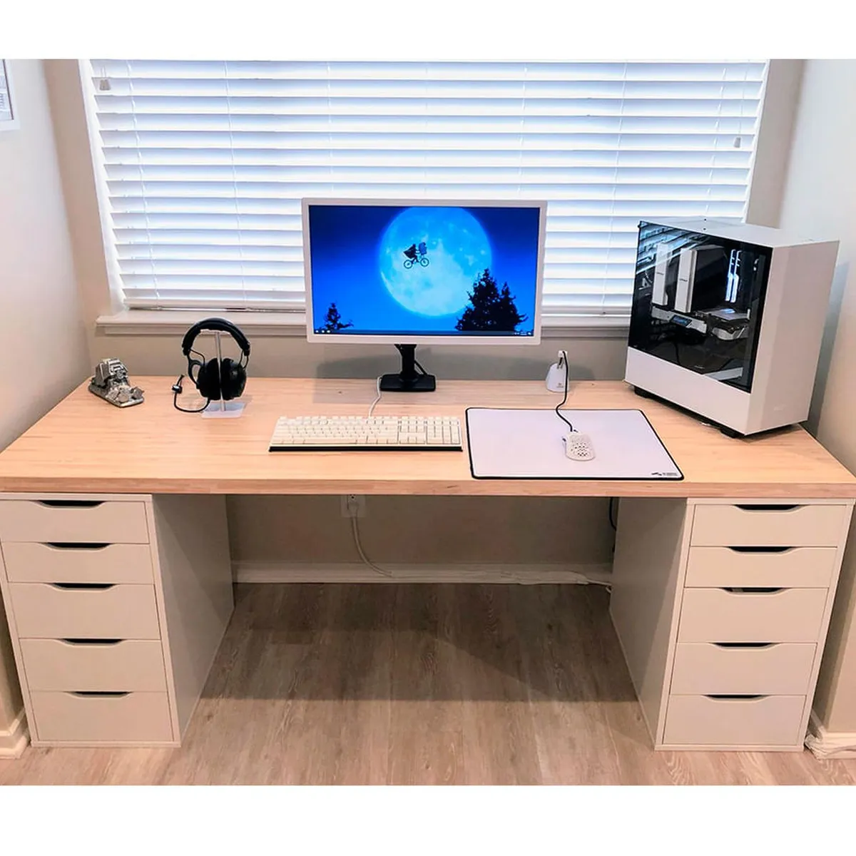 MUEBLES CRISOSTOMO - Escritorio Gamer de Melamina Malva 180cm