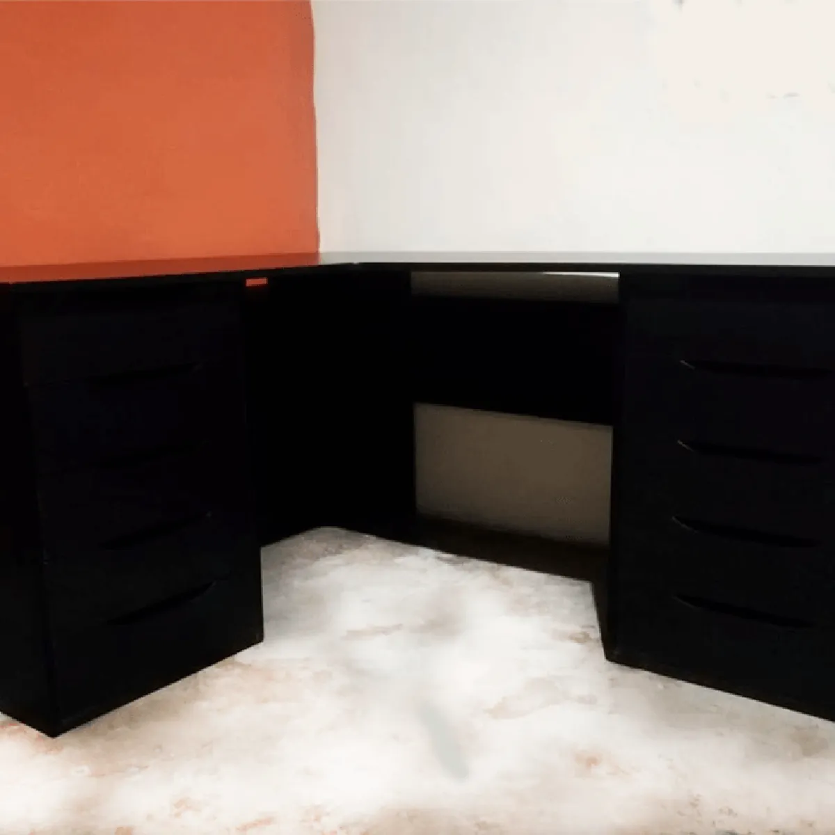 MUEBLES CRISOSTOMO - Escritorio Gamer en L de Melamina Negro