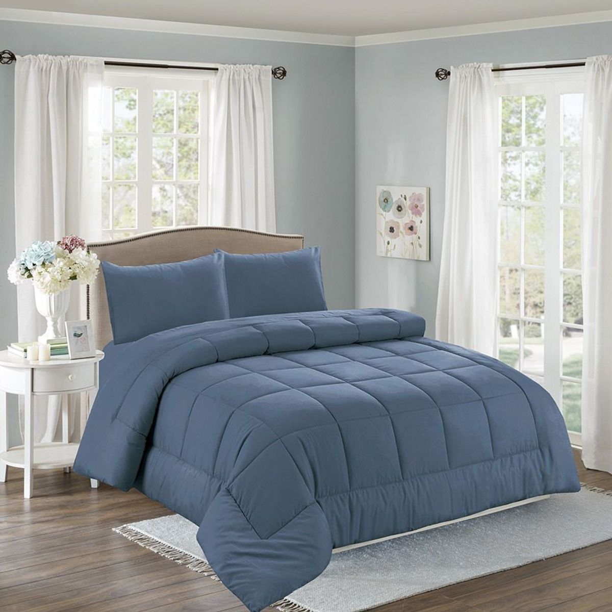 CASATEX - Edredón + Juego de sábanas Queen size 100% Algodón