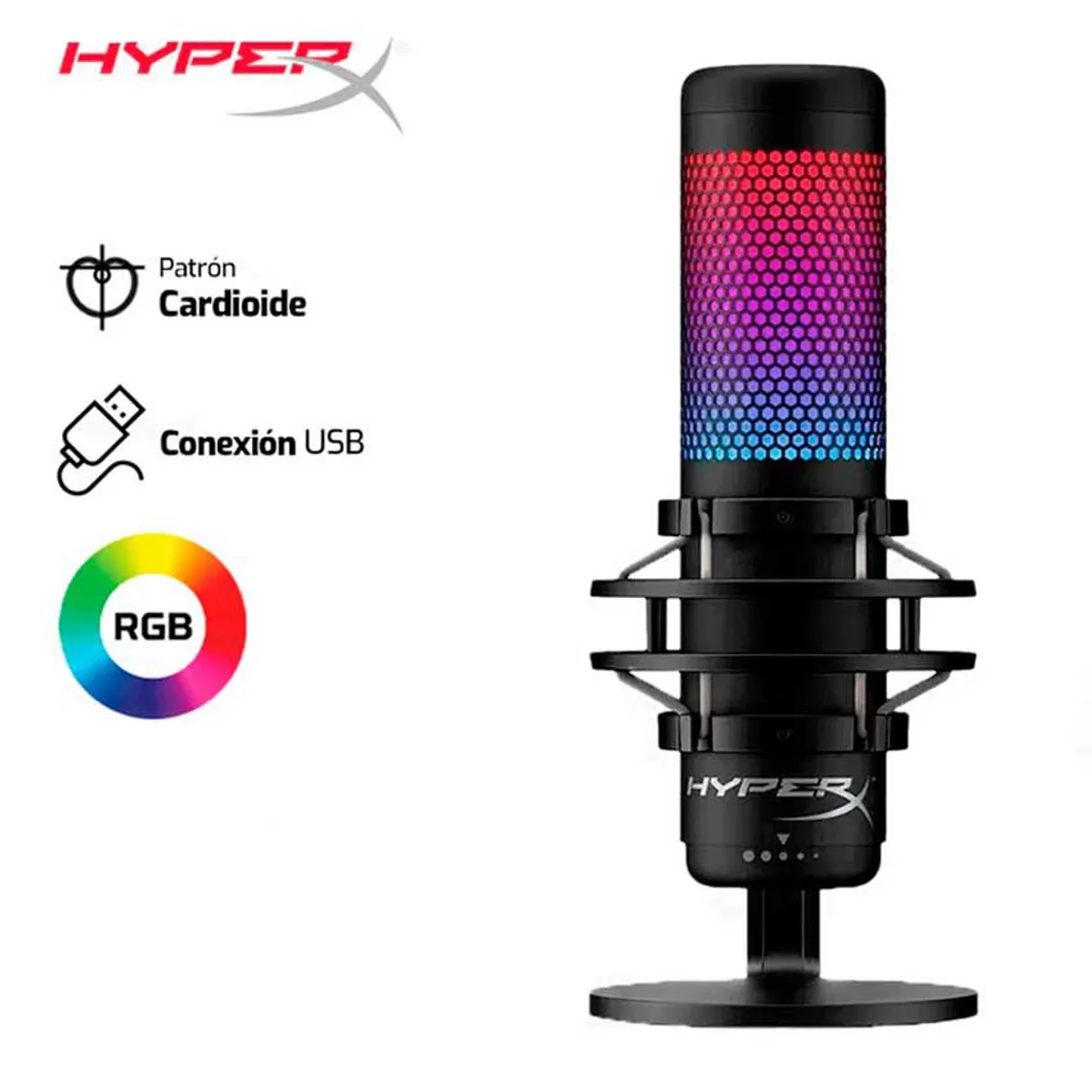 HYPERX - MICROFONO HYPERX QUADCAST S USB RGB