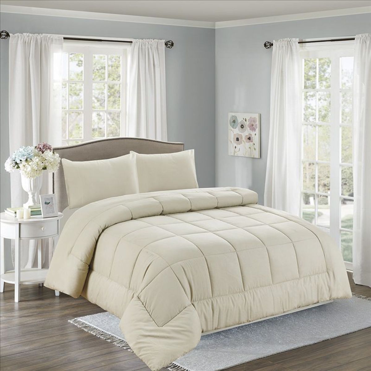 CASATEX - Edredón + Juego de sábanas Queen size 100% Algodón