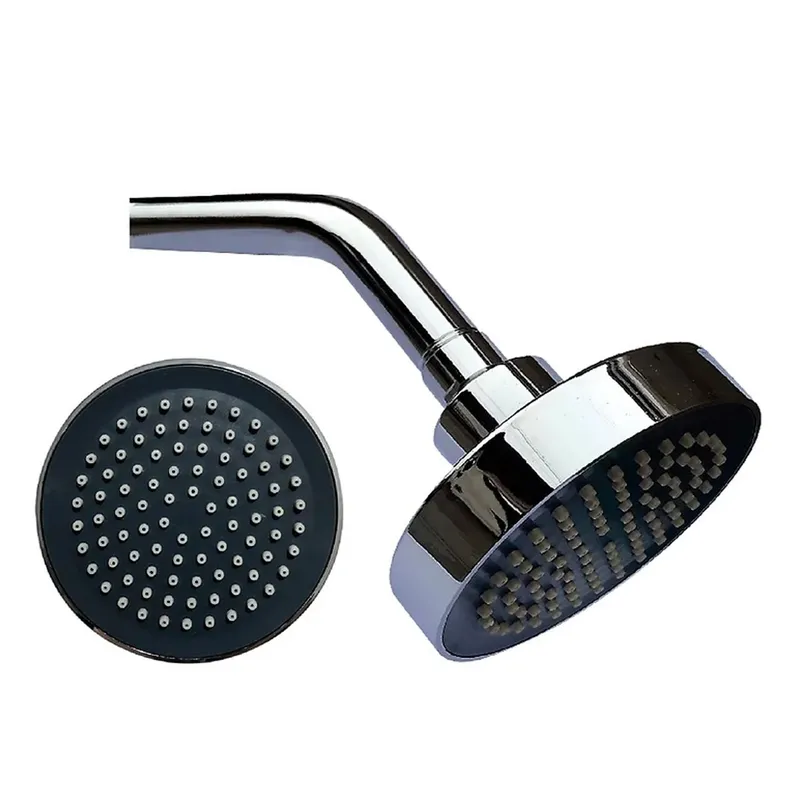 GENERICO - Cabezal Ducha Española 4" para agua caliente y fría Cromado