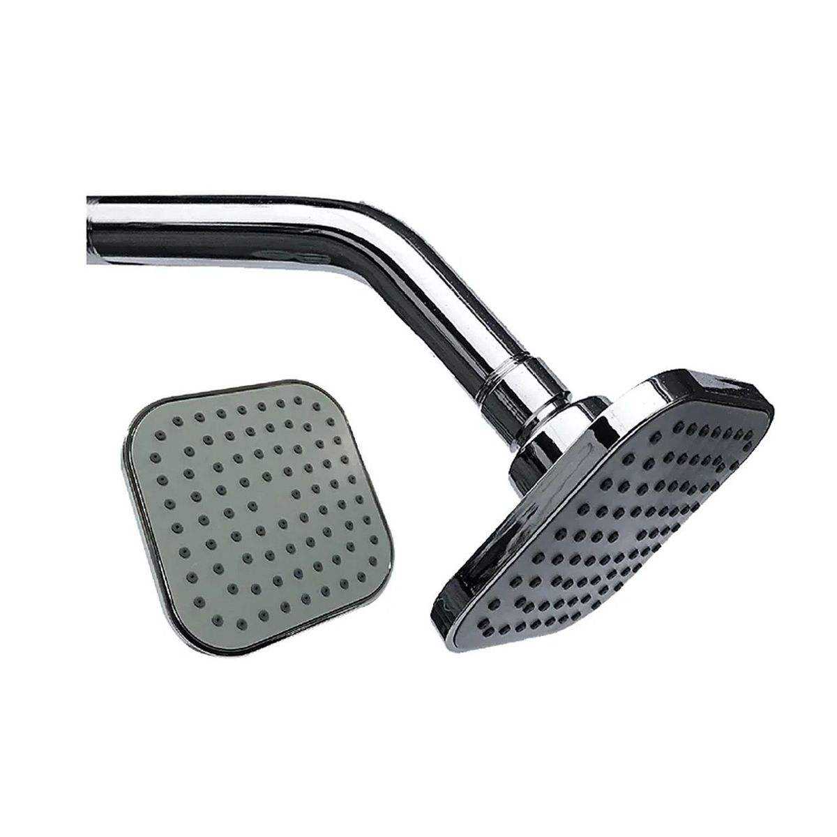 GENERICO - Cabezal Ducha Española 4" para agua caliente y fría Cromado