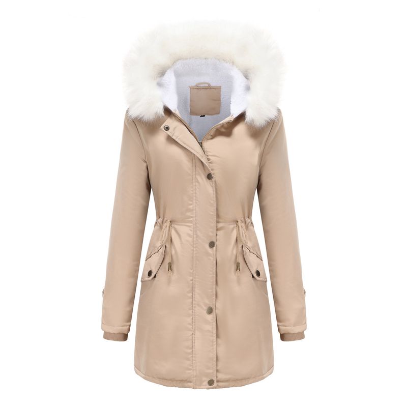BLWOENS - Chaqueta térmica con capucha para mujeres-Beige