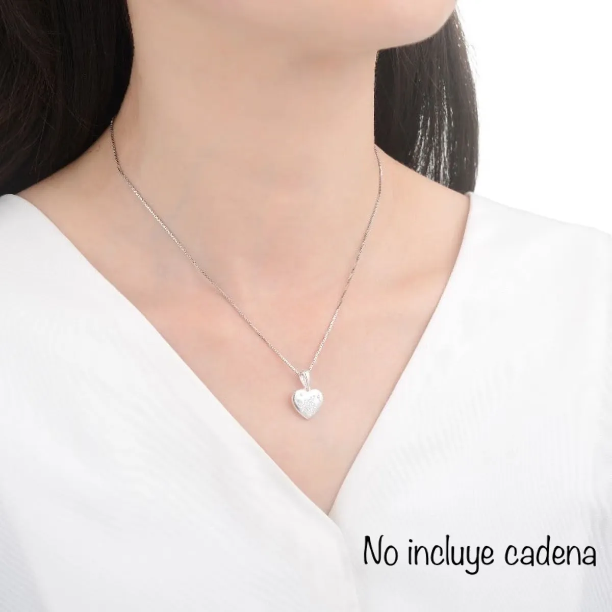 SANTORAL - Dije Corazón con Cristales - Plata