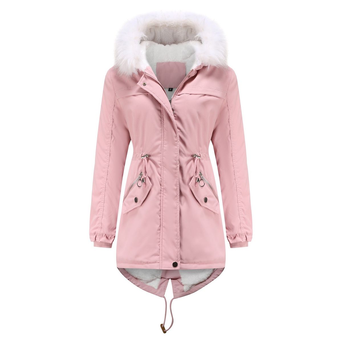 BLWOENS - Chaqueta térmica con capucha para mujeres-Rosa