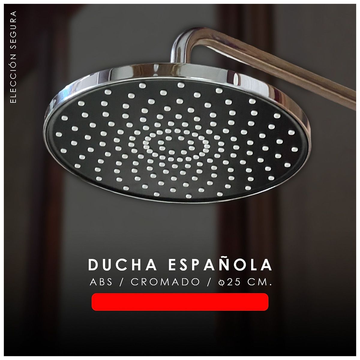 GENERICO - Difusor Cabeza Ducha Española 10" para agua caliente y fría D8033