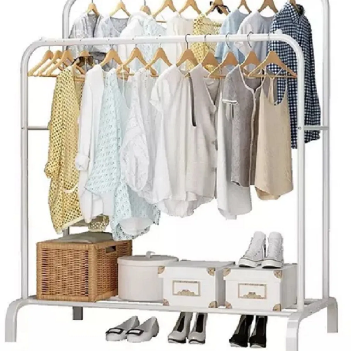 GENERICO - Estante Organizador Ropa Perchero Con Ruedas PB