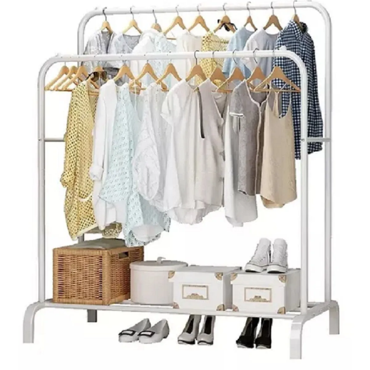 GENERICO - Estante Organizador Ropa Perchero Con Ruedas PB