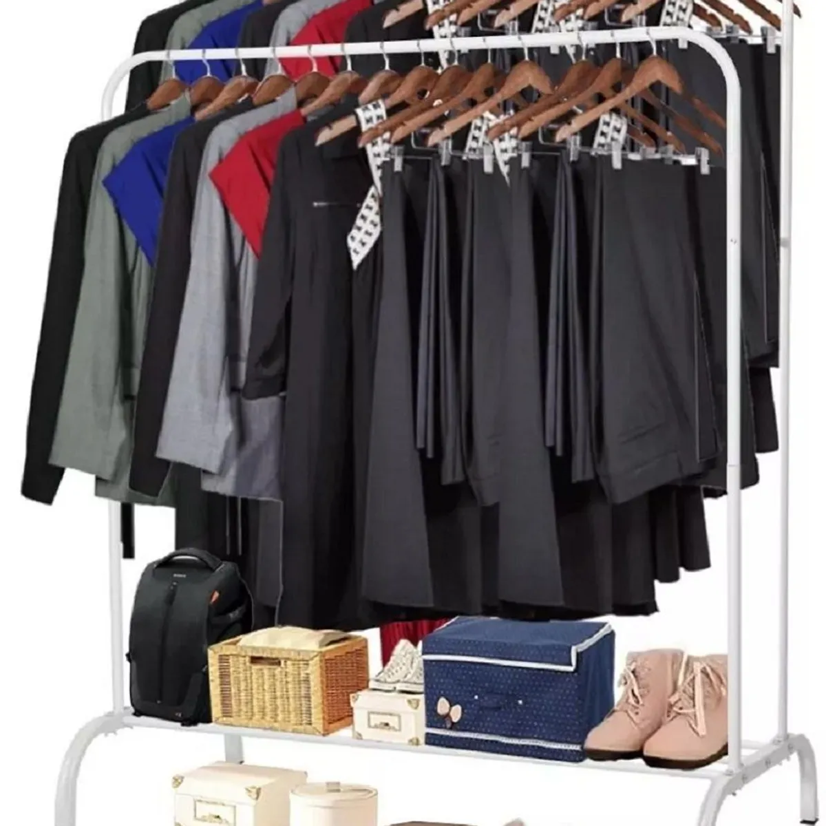 GENERICO - Estante Organizador Ropa Perchero Con Ruedas PB