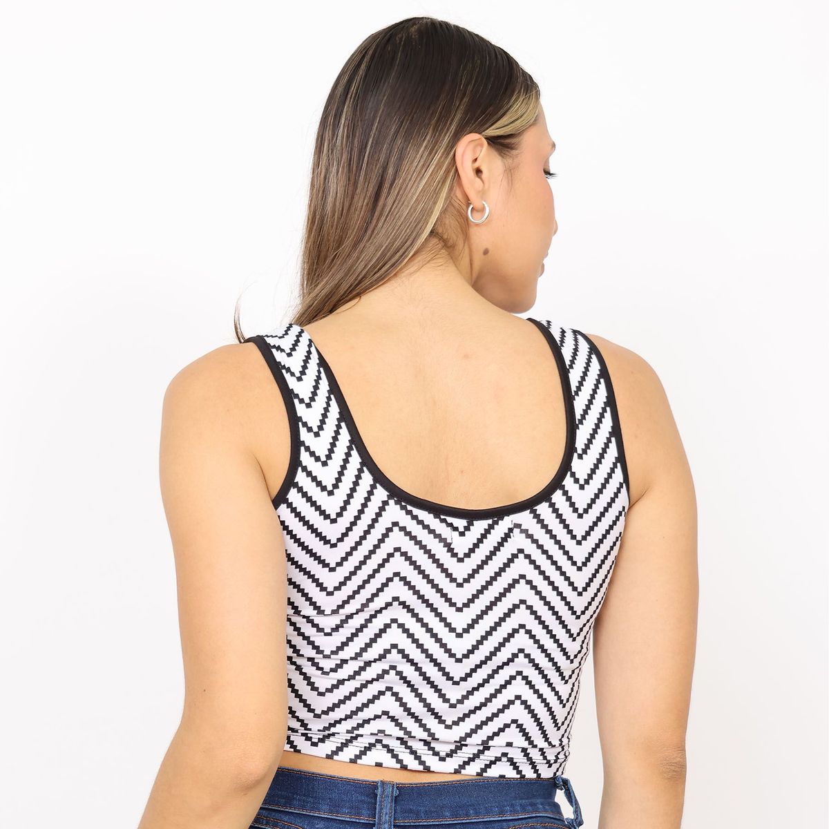 GENERICO - top mujer manga cero top corto escote La chispa