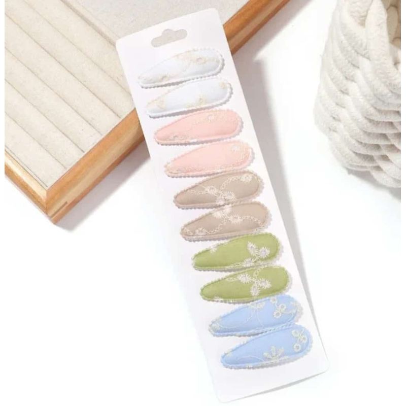 GENERICO - SET X10 GANCHOS FORRADOS PARA NIÑA