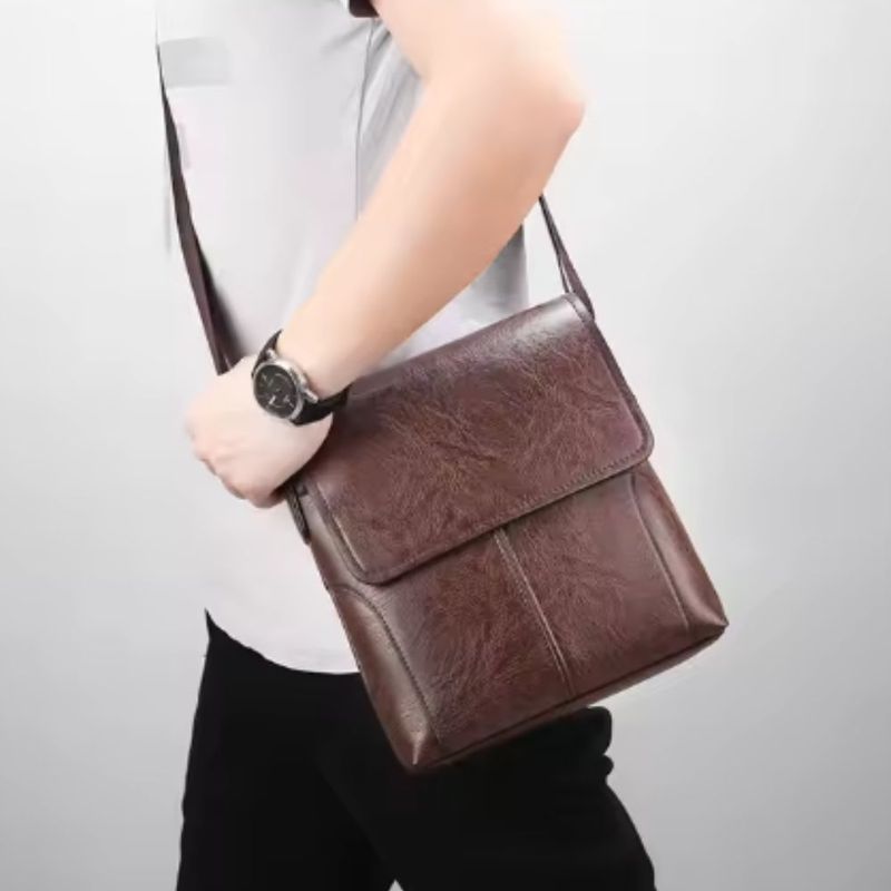 JEEP - Morral Para Hombres De Diseño Elegante -  JEEP BULUO Cuero PU.CAFE