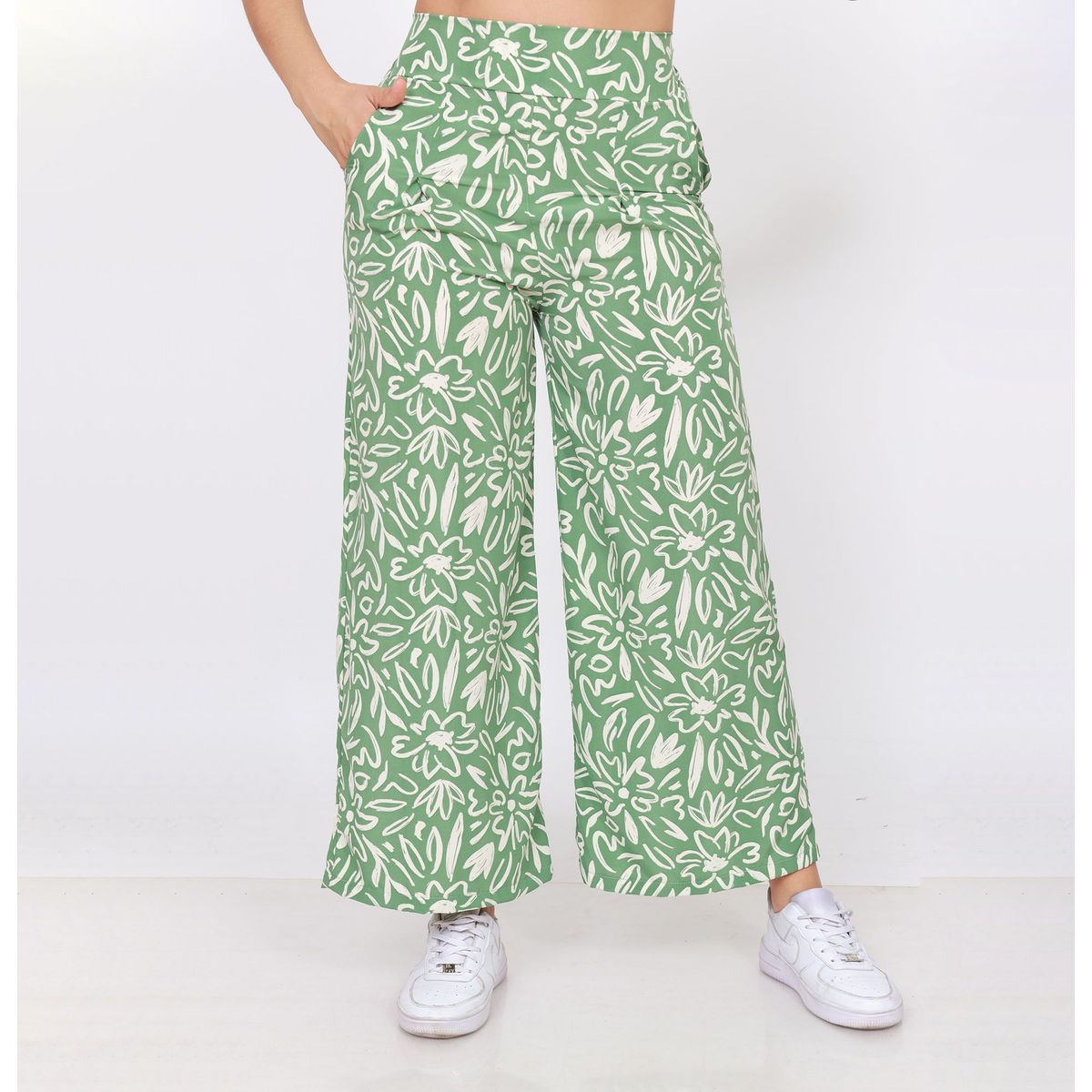 GENERICO - pantalon palazo mujer seda palazzo formal