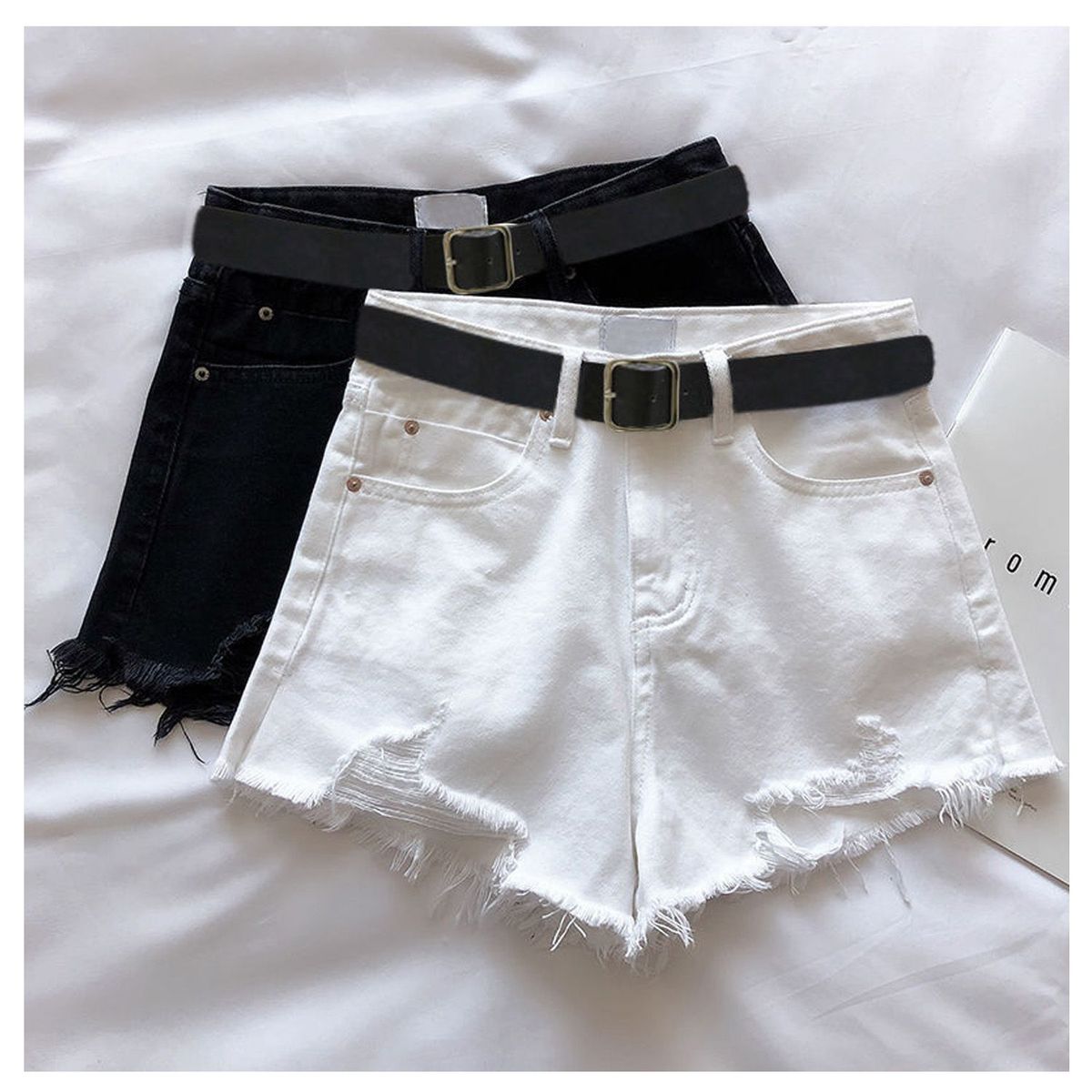 DENISASAA - Shorts vaqueros pantalones adelgazantes de verano y de moda