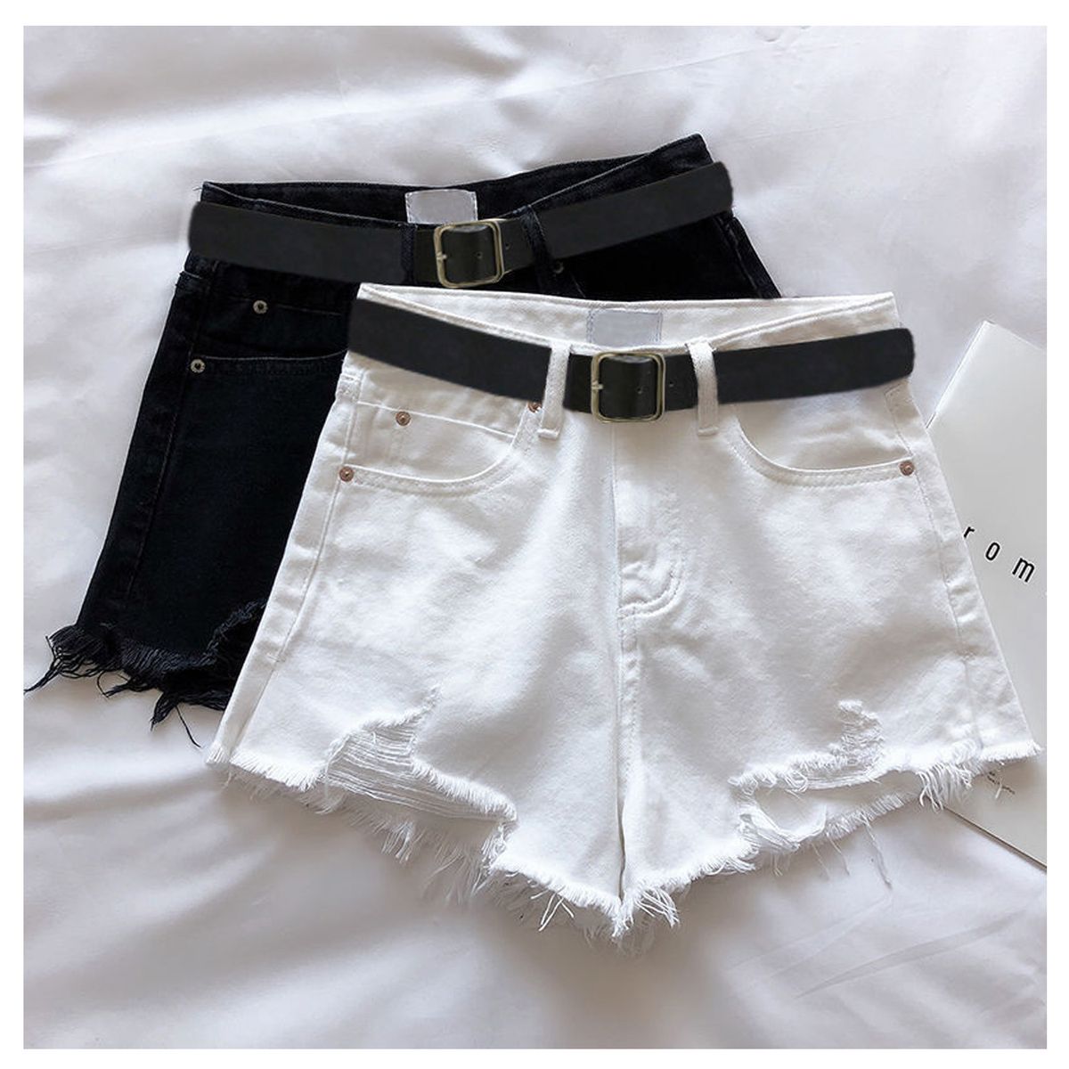 DENISASAA - Shorts vaqueros pantalones adelgazantes de verano y de moda