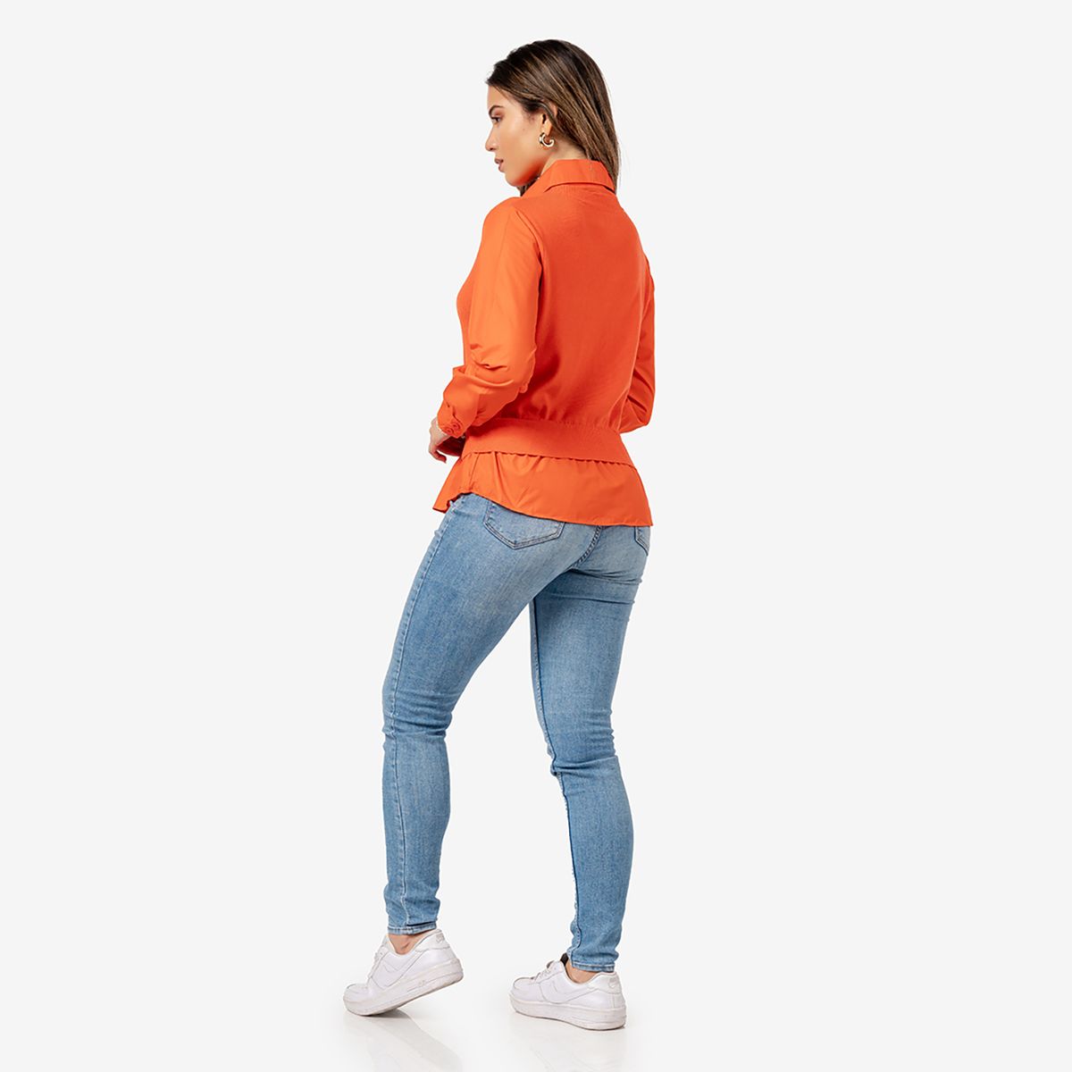 INDEMA - Chompa Camisero 2 en 1 Color Naranja