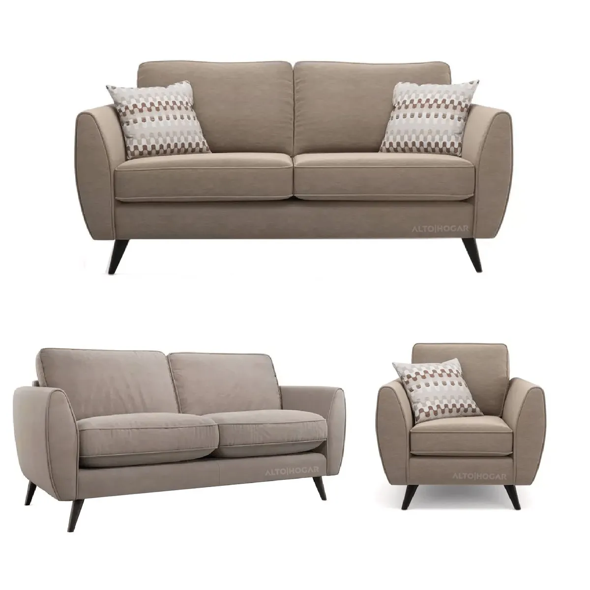 ALTO HOGAR - Juego de Sala 3 2 1 Dive Beige