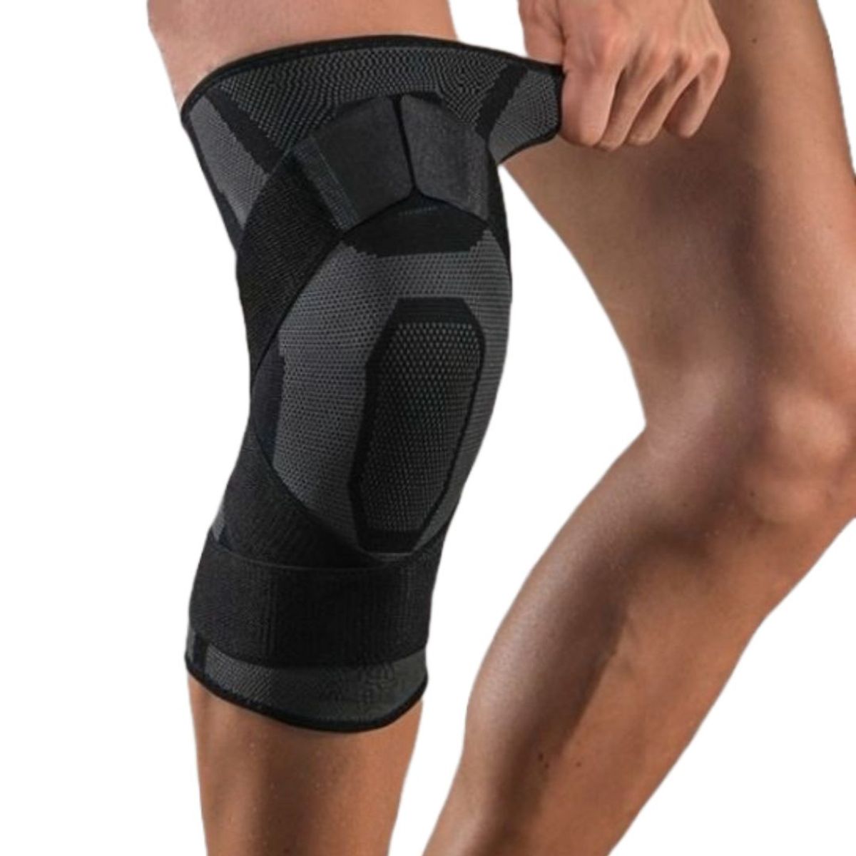 GENERICO - Rodillera Elástica con Velcro Ajustable para Soporte y Compresión de Rodilla