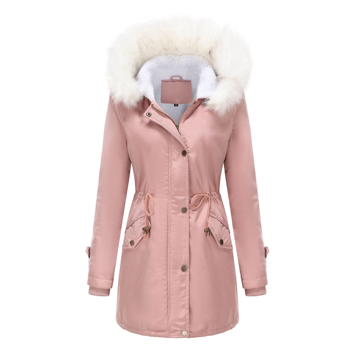 BLWOENS - Chaqueta térmica con capucha para mujeres-Rosa
