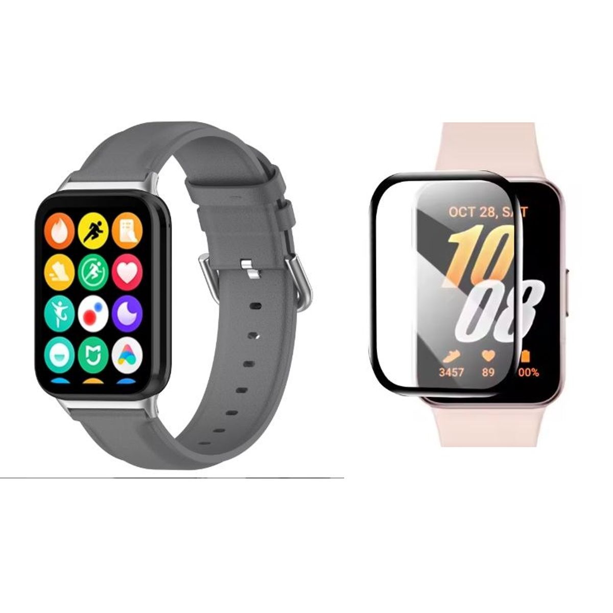 GENERICO - Correa compatible de cuero Smart Band 9 Pro 8 Pro para Xiaomi