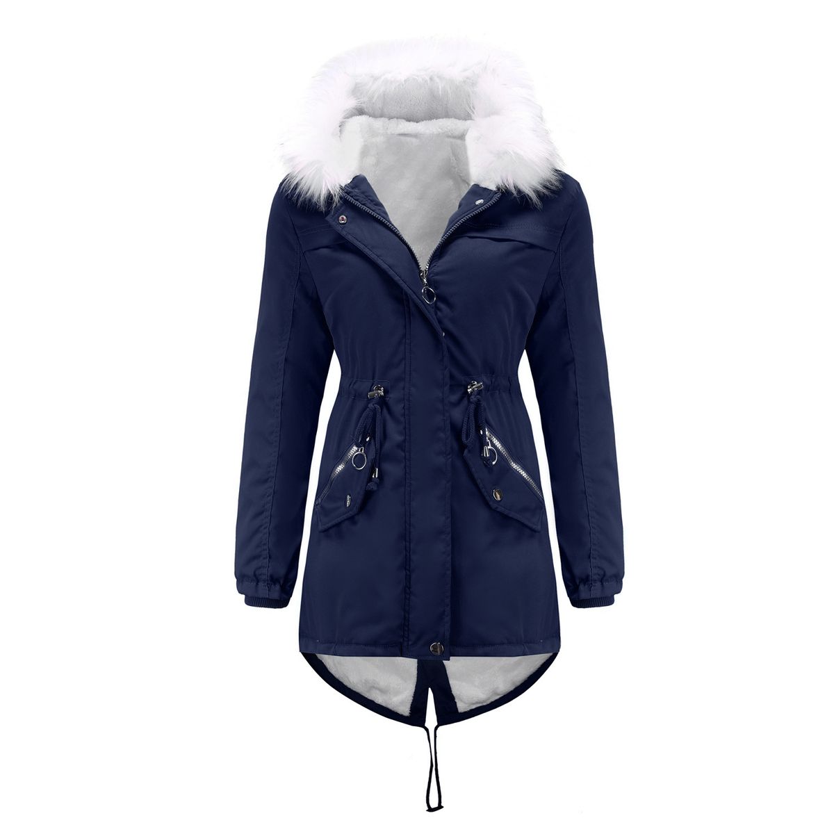 BLWOENS - Chaqueta térmica con capucha para mujeres-Azul