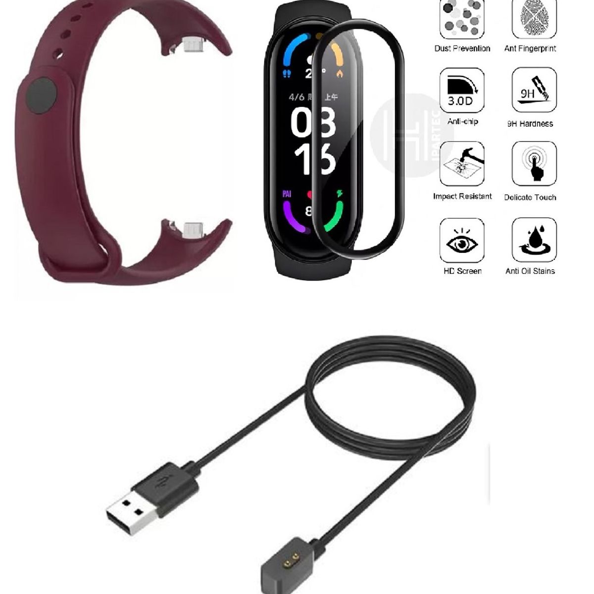GENERICO - Correa Silicona compatible Xiaomi Mi Band 8, 9