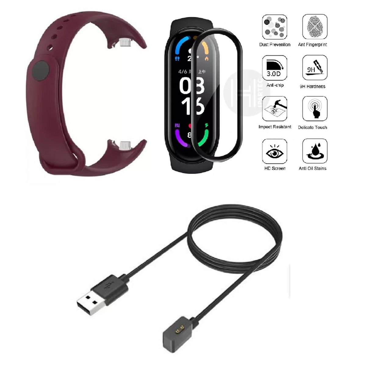 GENERICO - Correa Silicona compatible Xiaomi Mi Band 8, 9