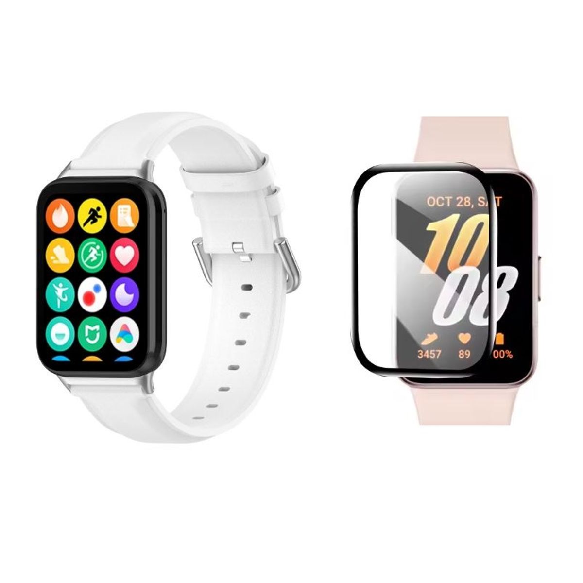 GENERICO - Correa compatible de cuero Smart Band 9 Pro 8 Pro para Xiaomi